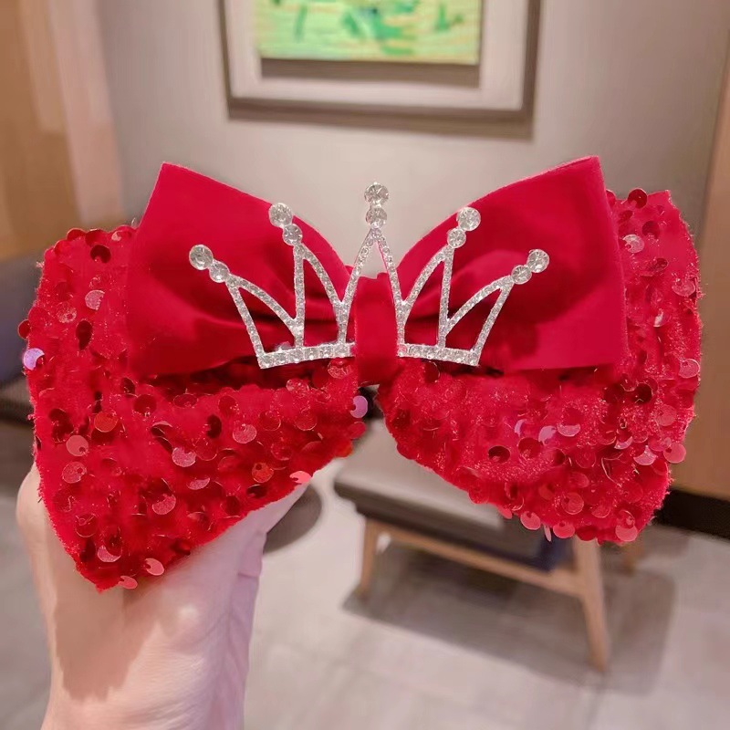 Bebé Año Nuevo de felicitación de Año Nuevo accesorios para el cabello nueva peluca horquilla niñas exquisitos accesorios para el cabello de Año Nuevo horquilla roja al por mayor