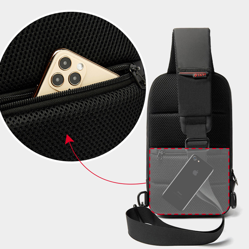 贴牌定制男士胸包跑车型潮牌单肩包时尚百搭旅行韩版潮斜挎包男包