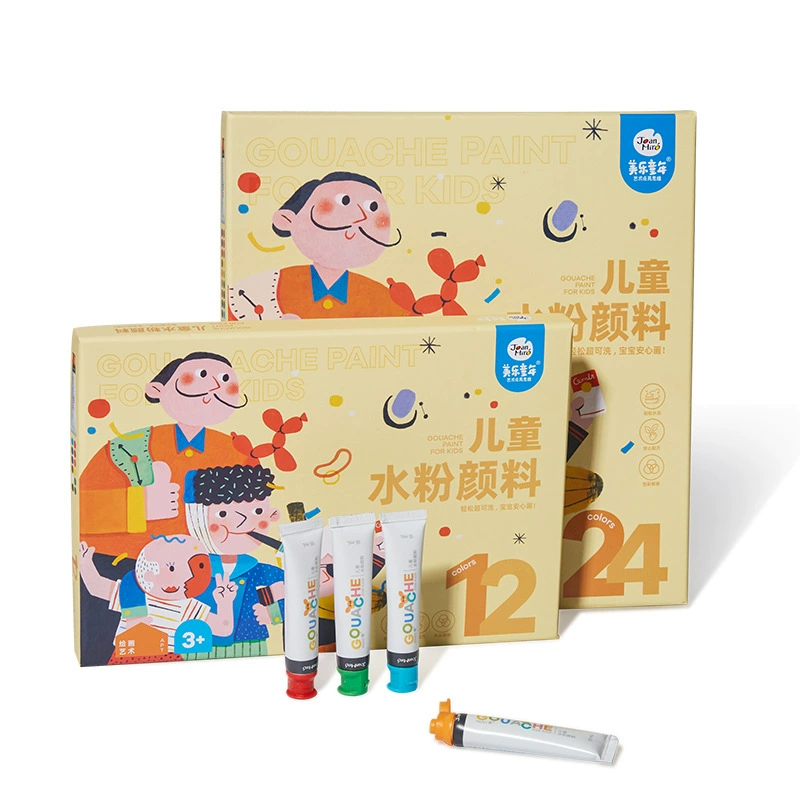 美乐童年 Набор пигментов для начинающих для детей, гуашь, кисть, граффити