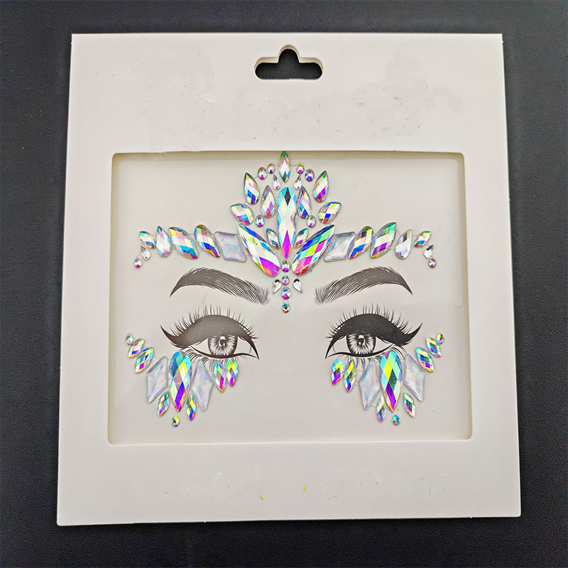 Eyebrow Diamond stickers cross-border face Diamond American holiday party rhinestone gem stickers rainbow eye makeup stage makeup tattoo Rhinestone Eyebrow Diamond stickers cross-border face Diamond American holiday party rhinestone gem stickers rainbow eye makeup stage makeup tattoo Rhinestone