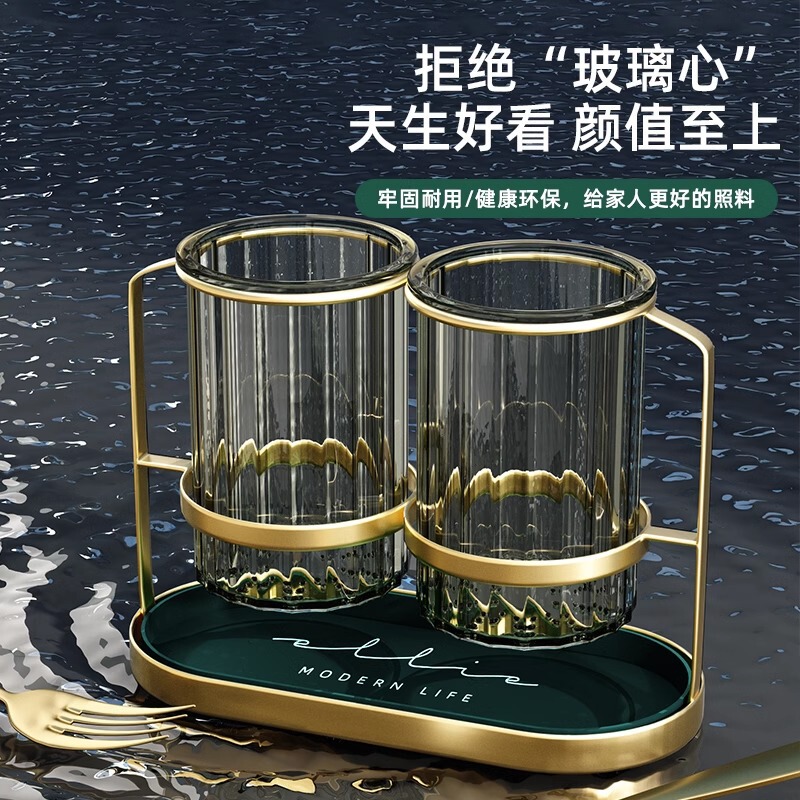 ドイツの軽い高級箸収納ラック家庭用壁掛け箸ケージキッチンカウンタートップ排水ナイフとフォーク箸バスケット収納ボックス|undefined