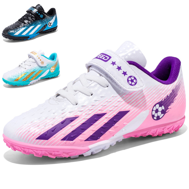 Children's Velcro middle and big children's football shoes boys and girls Student Competition training sneaker one-piece delivery Children's Velcro middle and big children's football shoes boys and girls Student Competition training sneaker one-piece delivery