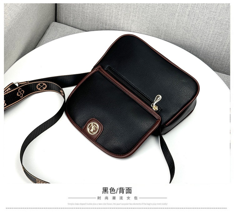 Soft Leather Premium Ladies Handbag Fashion Versatile Saddle Bag High-end Single Shoulder Crossbody Bag Letter Print Small Bag for Women