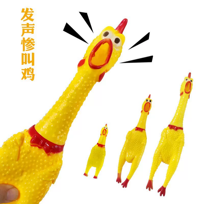 Big screaming chicken plastic, toy, anti-stress, makes sounds, wholesale