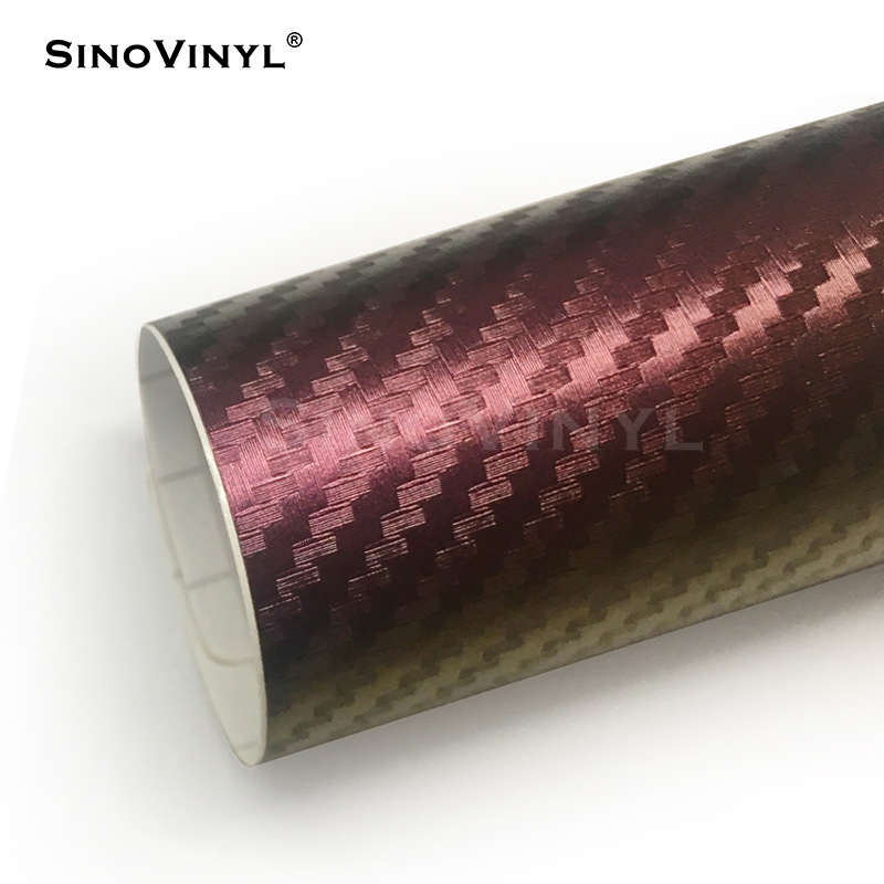 Camaleón de fibra de carbono vino tinto a oro