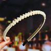 Woven hair accessory for bride handmade, Japanese headband from pearl, hairgrip with bow, hairpins, Korean style