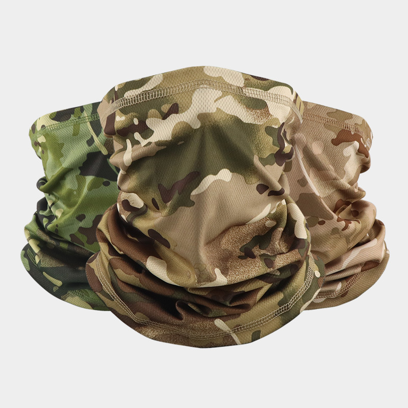 Cross-border camouflage scarf outdoor collar riding sunscreen line mask breathable sports pullover spring and autumn magic scarf