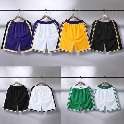 Lakers Basketball Shorts Kobe James Training Shorts Nets Irving Jersey Double Pocket Shorts Casual Pants
