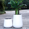 Plastic round flowerpot, increased thickness, suitable for import