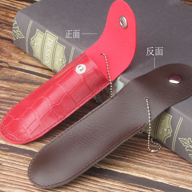 Cuchillo de vino estuche de cuero abridor de botellas de vino estuche de cuero de alta calidad gruesa PU destornillador juego de vino de uva embalaje conjunto de vino transfronterizo en stock