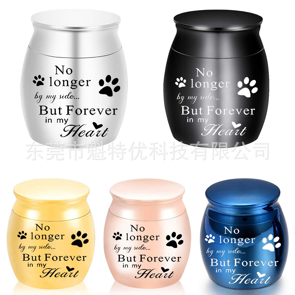 30*40mm Venta caliente PET sigue siendo pelo hueso ceniza titanio acero cinerario ataúd se puede abrir mini botella de perfume