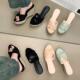 Wedge Slippers Women's 2025 New Korean Style Summer Fashionable Outer Wearing Woven Hemp Rope All-match High Heel Slippers Women