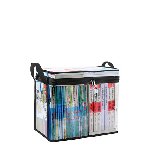 Storage box book box student classroom book storage box foldable transparent book storage box book storage box