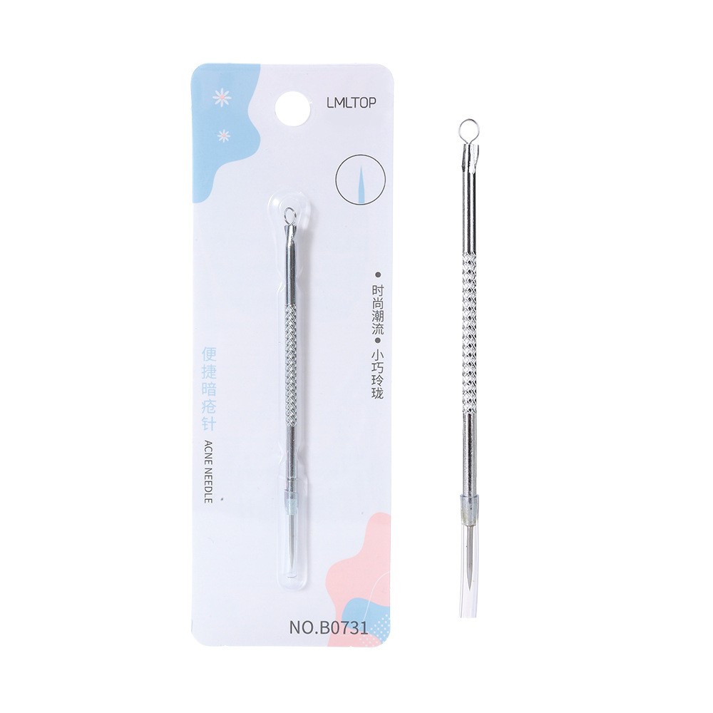 Lmltop Acero inoxidable acné aguja ángulo perno acné aguja blackhead eliminación del acné herramienta b0731