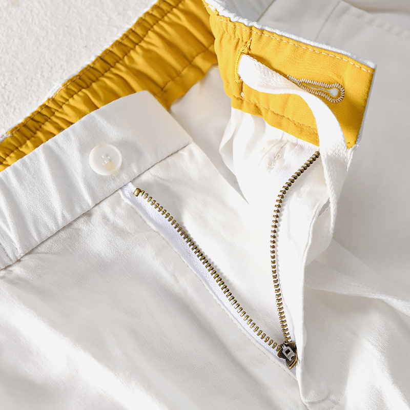 2020 새로운면 및 린넨 캐주얼 바지 느슨한 단색 스트레치 팬츠 스포츠 청소년 카프리 팬츠 린넨 코튼 팬츠 7418