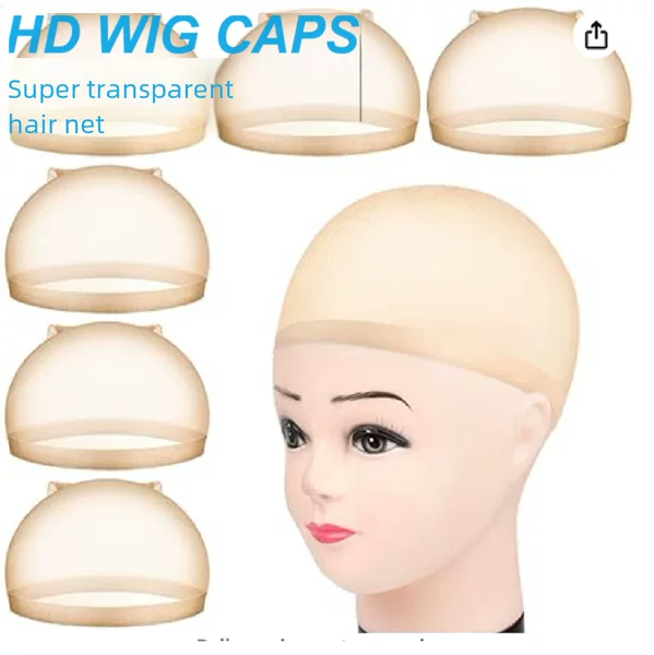 In stock hot sale super transparent hair net Wig net cover lace invisible long hair fine mesh stockings hair Cap HD Wig Cap