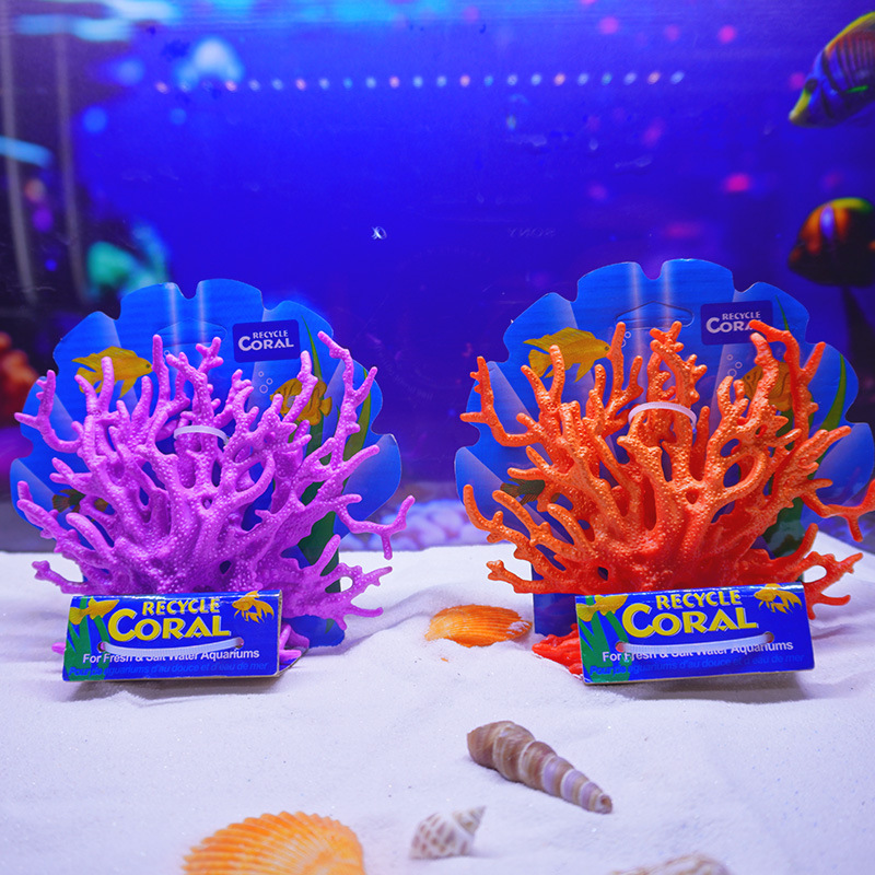 Acuario de agua de mar, paisajismo, decoración de micropaisaje, simulación al por mayor, degradado, PVC suave, suministro transfronterizo de coral