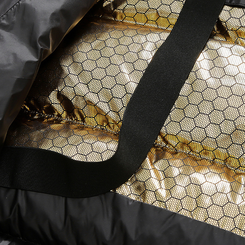 Chaqueta acolchada de algodón negro y dorado transfronteriza chaqueta acolchada de algodón de invierno para hombres jóvenes y de mediana edad más abrigo de talla gruesa chaqueta acolchada de algodón al por mayor