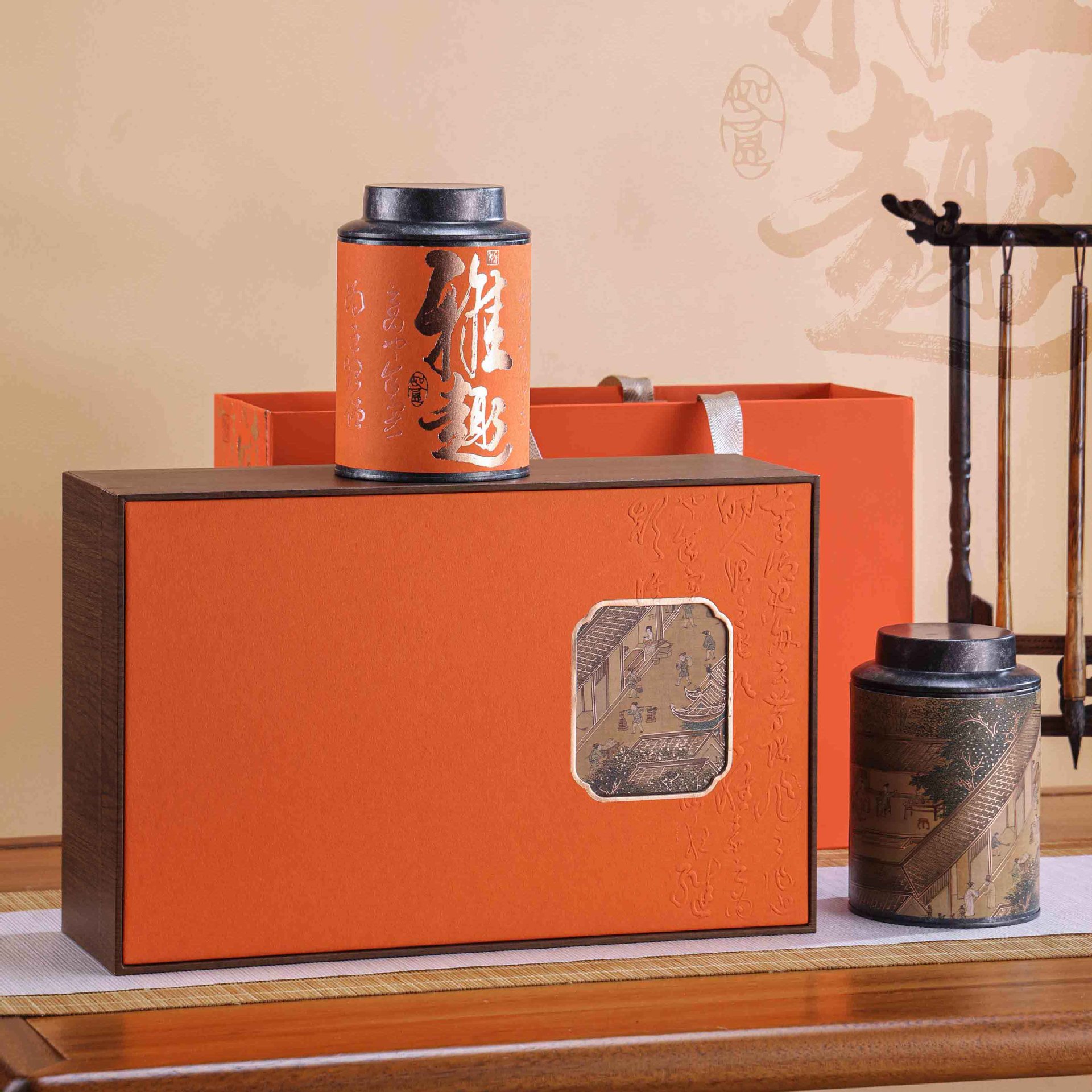 新款金骏眉茶叶罐密封包装空礼盒套装红茶大红袍包装盒通用半斤装