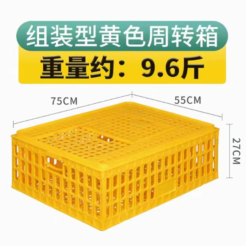 Cesta de caja de pollo de granja para el transporte de caja de rotación de aves de corral de plástico en caja de rotación de palabras de pollo, pato y paloma caja de pollo engrosado para el hogar