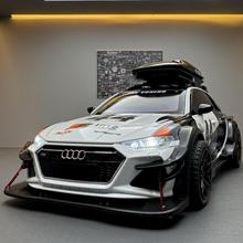 车致合金车模1比24澳迪RS6改装版带声光回力玩具汽车音乐模型摆件
