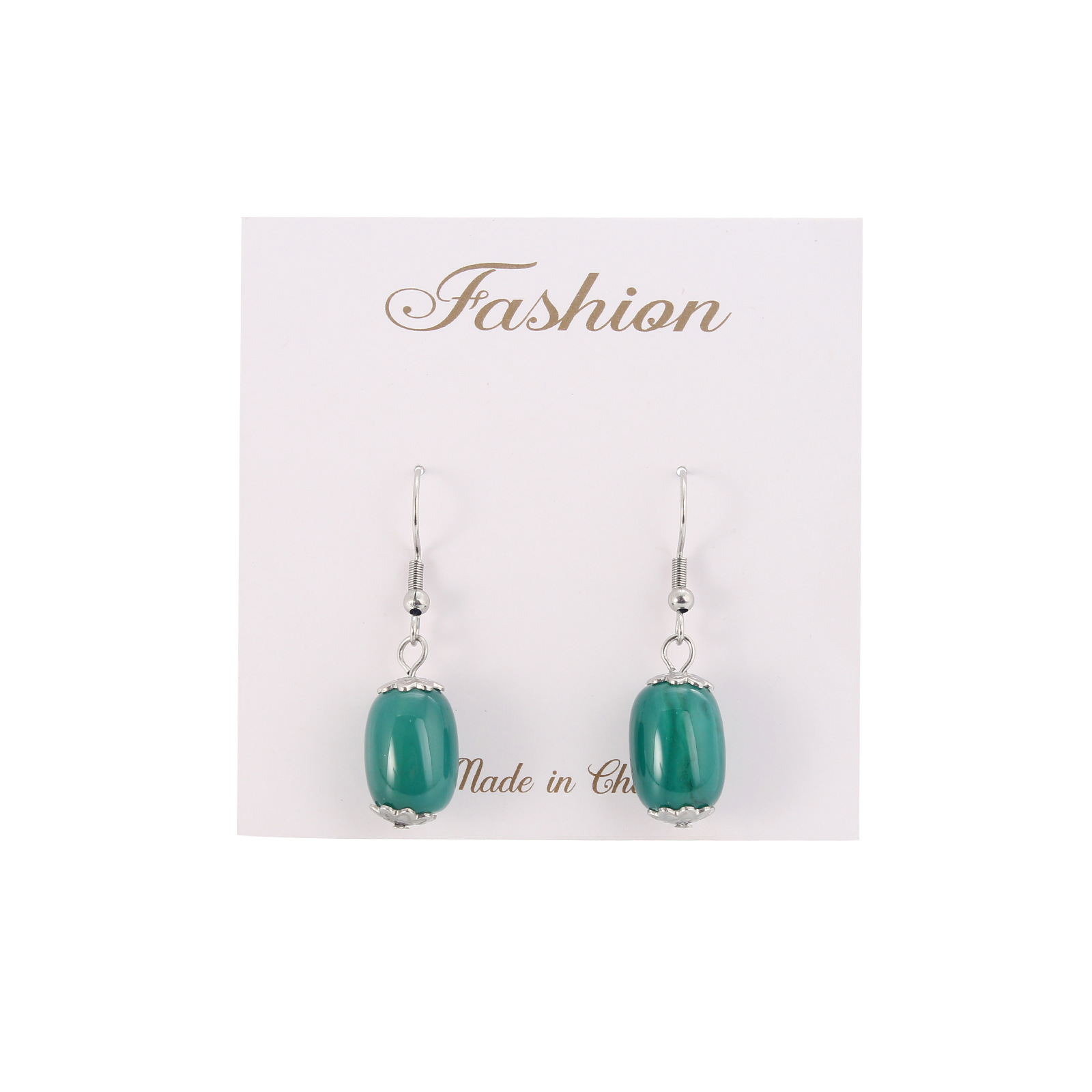 Simple Style Geometric Agate Plating Drop Earrings 1 Pair