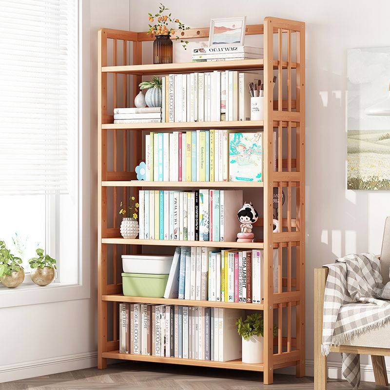 Bamboo Bookshelf Storage Rack Children's Multi-Layer Floor-Standing Home Living Room Student Bookcase Simple Office Simple Storage
