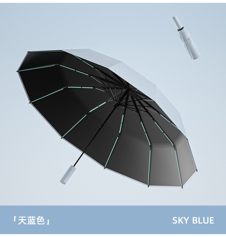 超大号雨伞加大加厚加固男士双人三人伞晴雨两用手动折叠遮阳伞|undefined