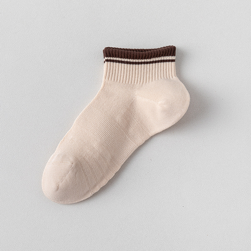 Calcetines de algodón de color sólido, calcetines de malla transpirables de verano, 100 calcetines de algodón anti-balling sin costura de hueso, calcetines de embalaje independientes