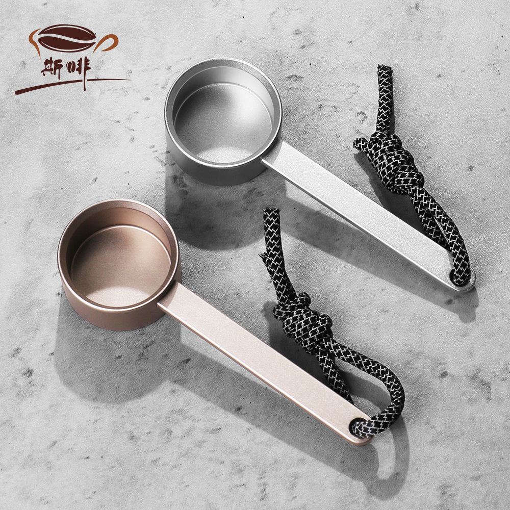 Cuchara de medición de café de aleación de aluminio de Sphinx, cuchara de medición de mango largo de 10 g, cuchara de medición de polvo de matcha, cuchara de medición de horneado, cuchara de medición de café, cuchara de medición de frijoles