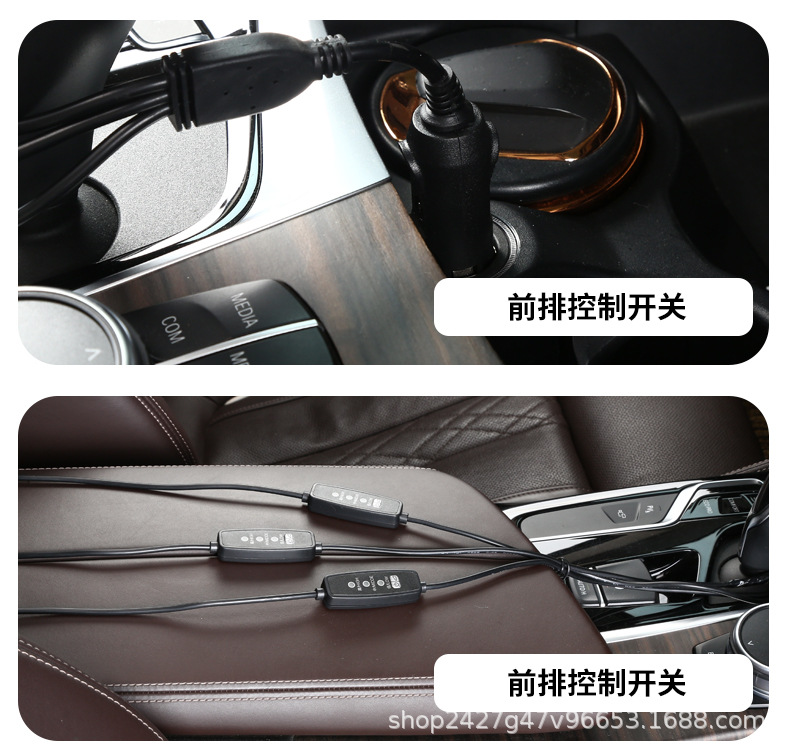 Wholesale car heating cushion winter rabbit plush seat cushion warm thick square cushion speed thermoelectric heating car seat cushion