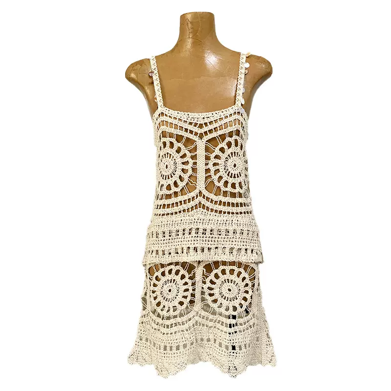 水溶套头时尚花纹毛衣裙子