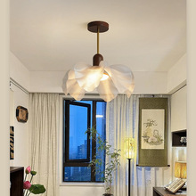 花瓣灯法式吊灯中古侘寂风设计房间灯具新中式复古宋式美学卧室灯