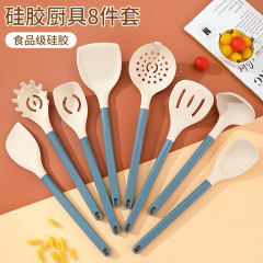 新商品は鍋にくっつかないシリカゲル調理器具8点セットシリカゲルシャベル木柄食品級シリカゲル調理スプーンメーカー