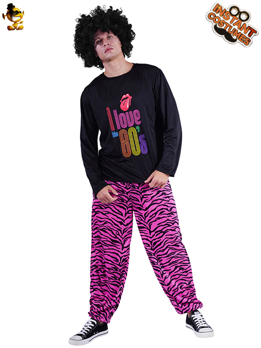 Adulto Hombre 70 años retro hippie Disco Disfraz Hombre ROCK Rock Hippy Disfraz