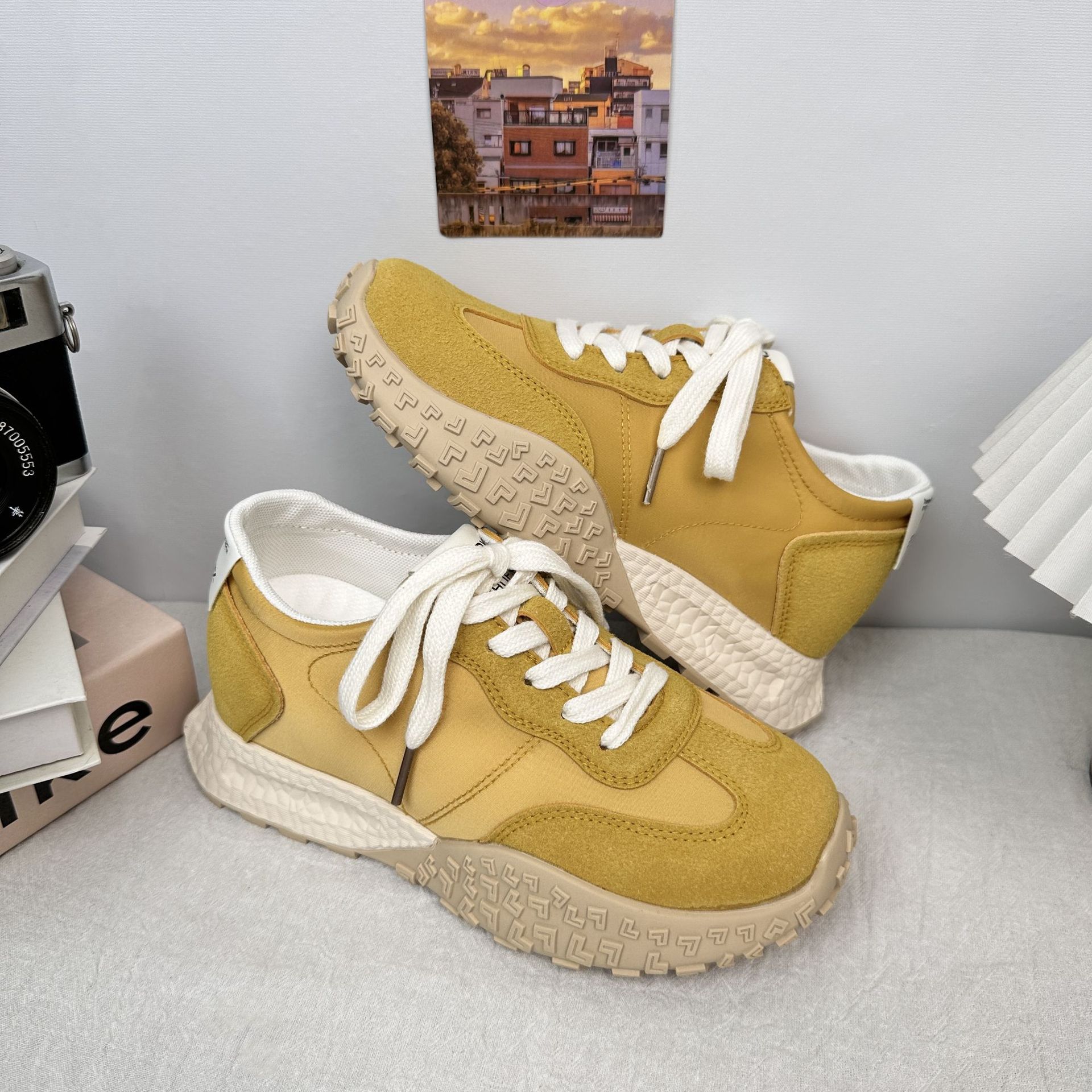 A9913 aumento de suela suave Forrest Gump zapatos de mujer 2025 nuevos zapatos casuales transpirables de suela gruesa de nicho image 9