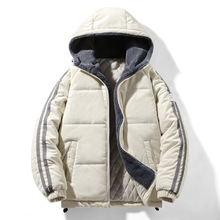 灯芯绒棉服男款冬季加厚新潮青年潮流宽松防寒保暖连帽棉衣外套男