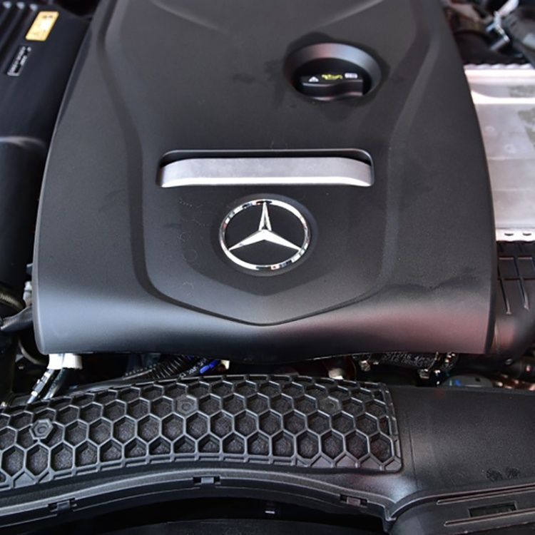Suitable for Mercedes-Benz modified engines, black three-pronged star hood sticker, C E S-class CLA GLC logo