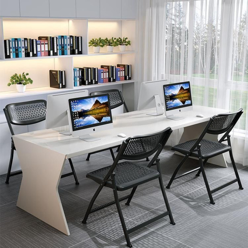 办公室电脑椅餐椅培训椅镂空椅子透气折叠椅子家用加厚一体电脑椅