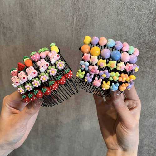 Children's cute broken hair comb girls new summer cartoon broken hair clip broken hair finishing artifact hairpin girl hair accessories
