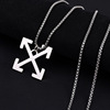 Arrow, fashionable pendant suitable for men and women, necklace stainless steel hip-hop style, accessory, punk style