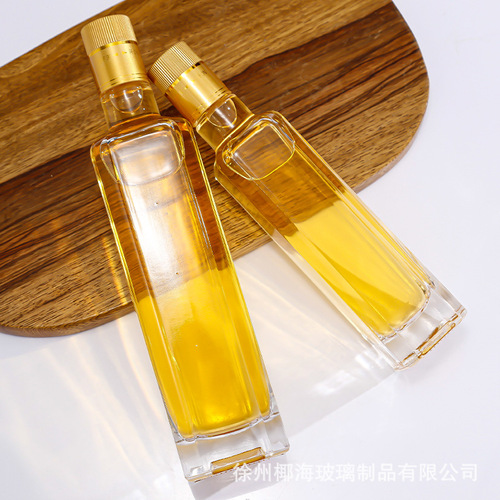 Commercial-grade empty bottle wholesale tea oil bottles 250ml glass bottles 500ml olive oil household bottles