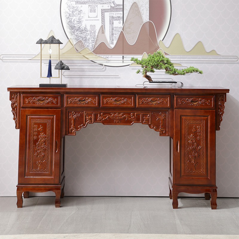 Offer Table Offer Table Chinese Style Buddha Cabinet Full Solid Wood Fir Buddha Table Home God Table Buddha Table Tribute Table Old Zhongtang Zonghan Table