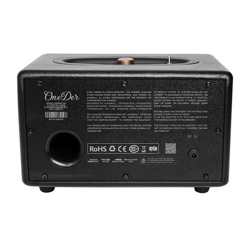 Oneder D6 wireless Bluetooth speaker portable Marshall style card audio wood grain old classic radio