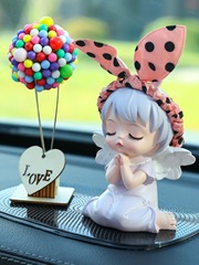 安妮車載擺件女生車內裝飾公仔女士中控台可愛玩偶女司機汽車用品