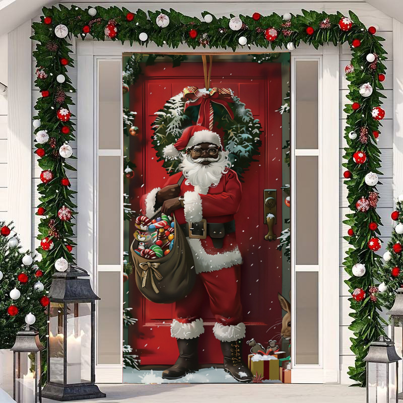 アマゾンクロスボーダー新型クリスマス怪傑門蓋祝日パーティーのドア貼り装飾雰囲気背景布メーカー直販|undefined