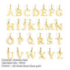 St.delan クロスボーダー 欧米風 新作 26文字ペンダント カップルブレスレット ネックレス 名前 英語チャーム DIYアクセサリー