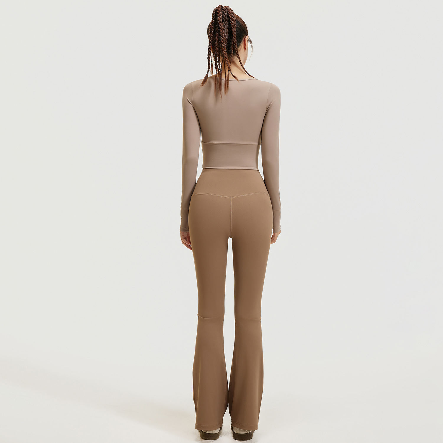 Juyitang traje desnudo sin costuras traje de yoga delgado traje de ropa deportiva de cintura alta