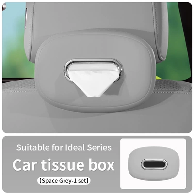 Cross-Border 3W Car-Mounted Tissue Box, Car tissue box/set - net-weight-197gross-weight-262-grey
