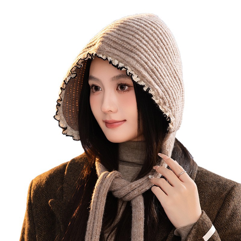 Versione coreana versatile in pizzo lavorato a maglia, grande circonferenza, antivento, caldo, annodabile, morbido, autunno inverno, spesso_voghion.com